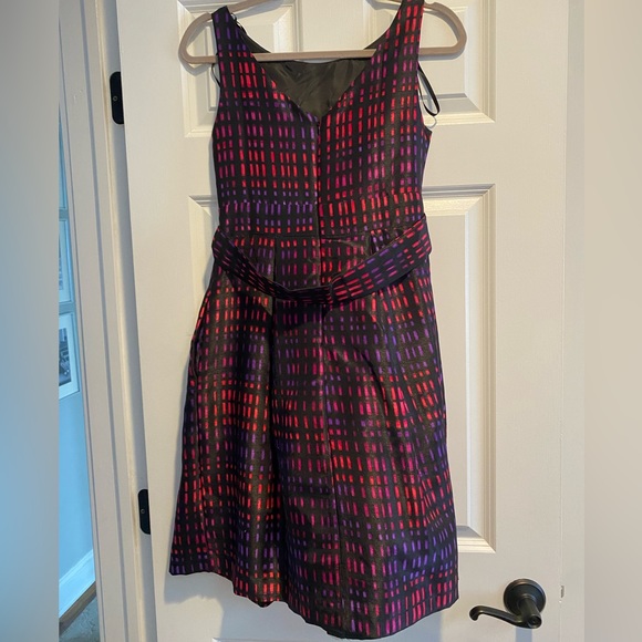 Size 4 multicolored dress with belt - Picture 3 of 4